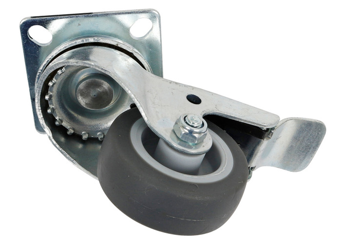 Möbelhjul m/broms Ø50 mm Mörkgrå Home>it